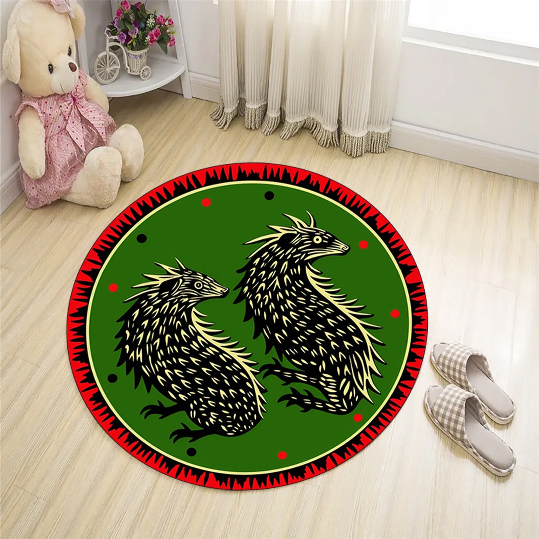 Eyelash Rug Animal Themed Rug Green Red Rug Popular Rug Etsy