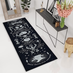 Occult Rug, Pentagram Rug, Pagan Rug, Wiccan Rug, Verse Tattoos Rug, Skull Rug, Dark Art Rug, Wizard Rug, Magic Rug, Witch Rug, Satanic Rug,