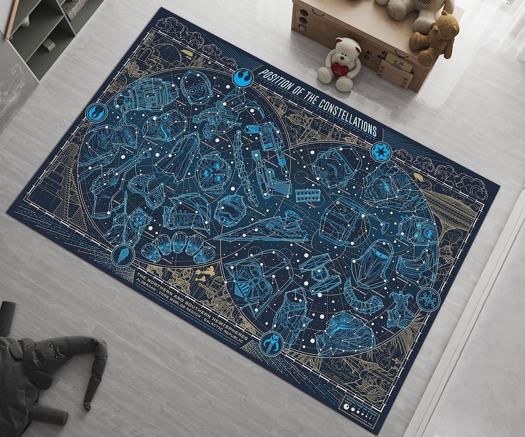 Star Wars Galactic Map Rug: Personalized Space War Decor - Etsy