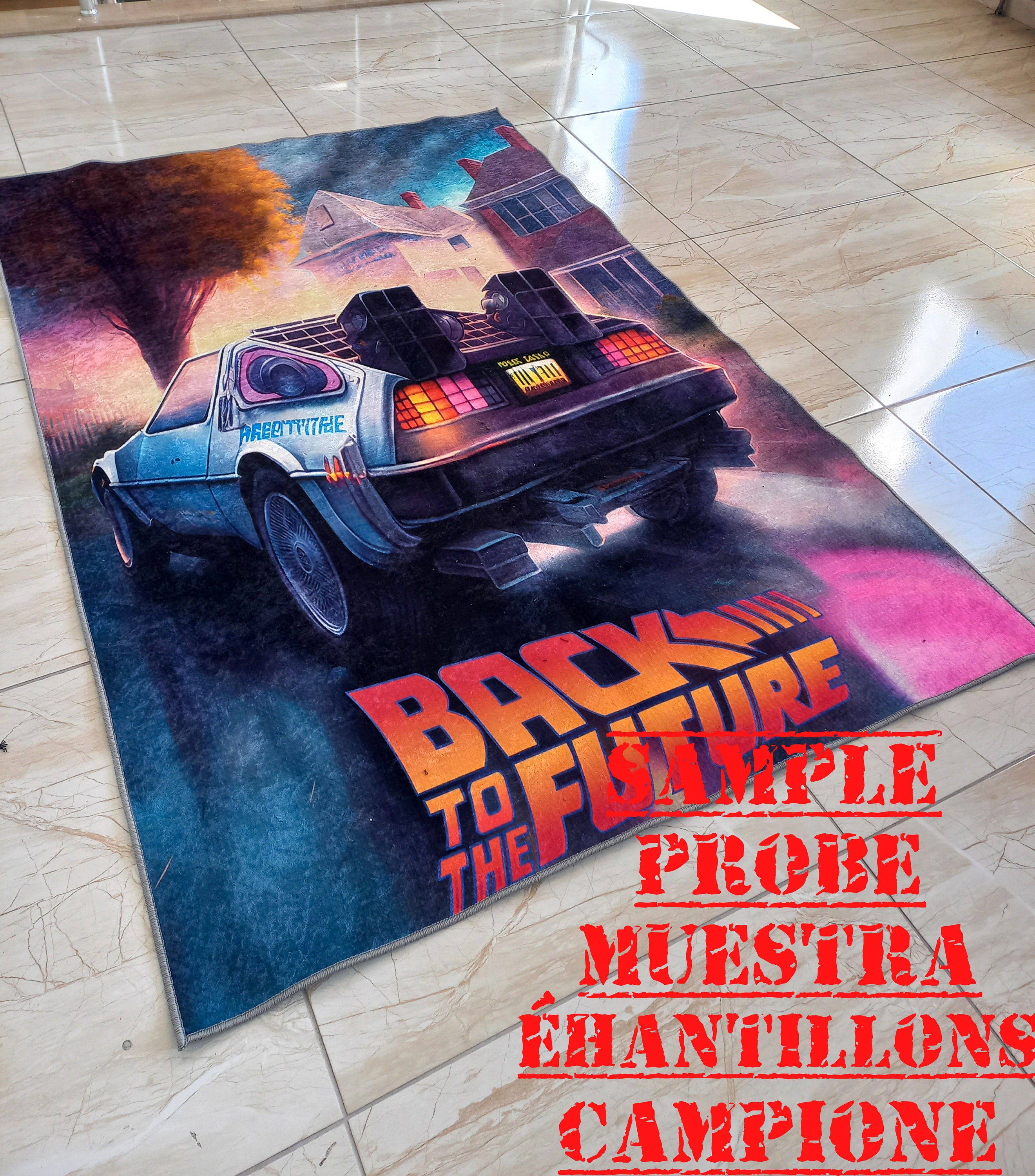 バック・トゥ・ザ・フューチャーラグ：映画ルームのインテリア - Etsy 日本