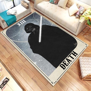 Alfombra de Star Wars, Alfombra de StarWars, Alfombra de Darth Vader, Alfombra de cartas del Tarot, Alfombra Yoda del Maestro Jedi, Alfombra personalizada, Alfombra barata, Sala de estar, Regalo personalizado, Regalo