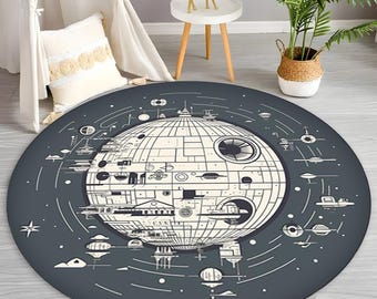 Todesstern-Teppich, Star Wars Science-Fiction-Dekoration, Star Wars-Teppich
