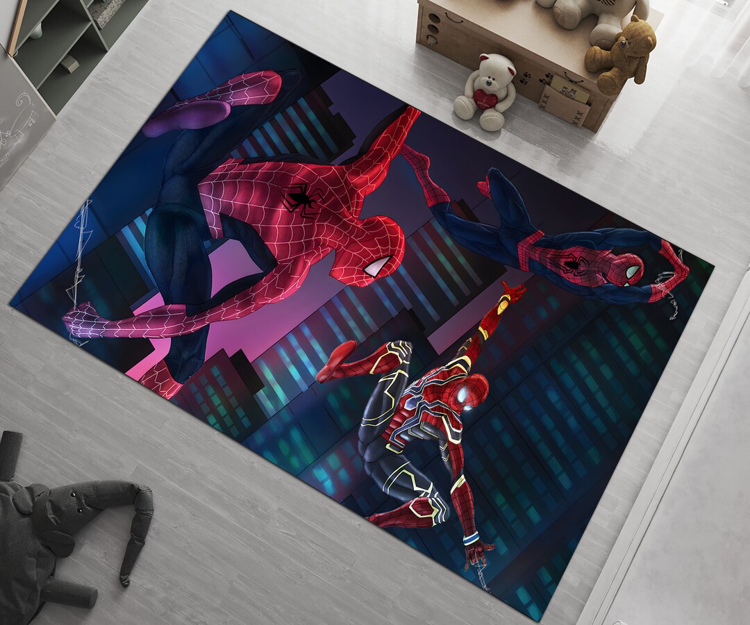 Spiderman Rug: 3D Superhero Kids Room Decor - Etsy