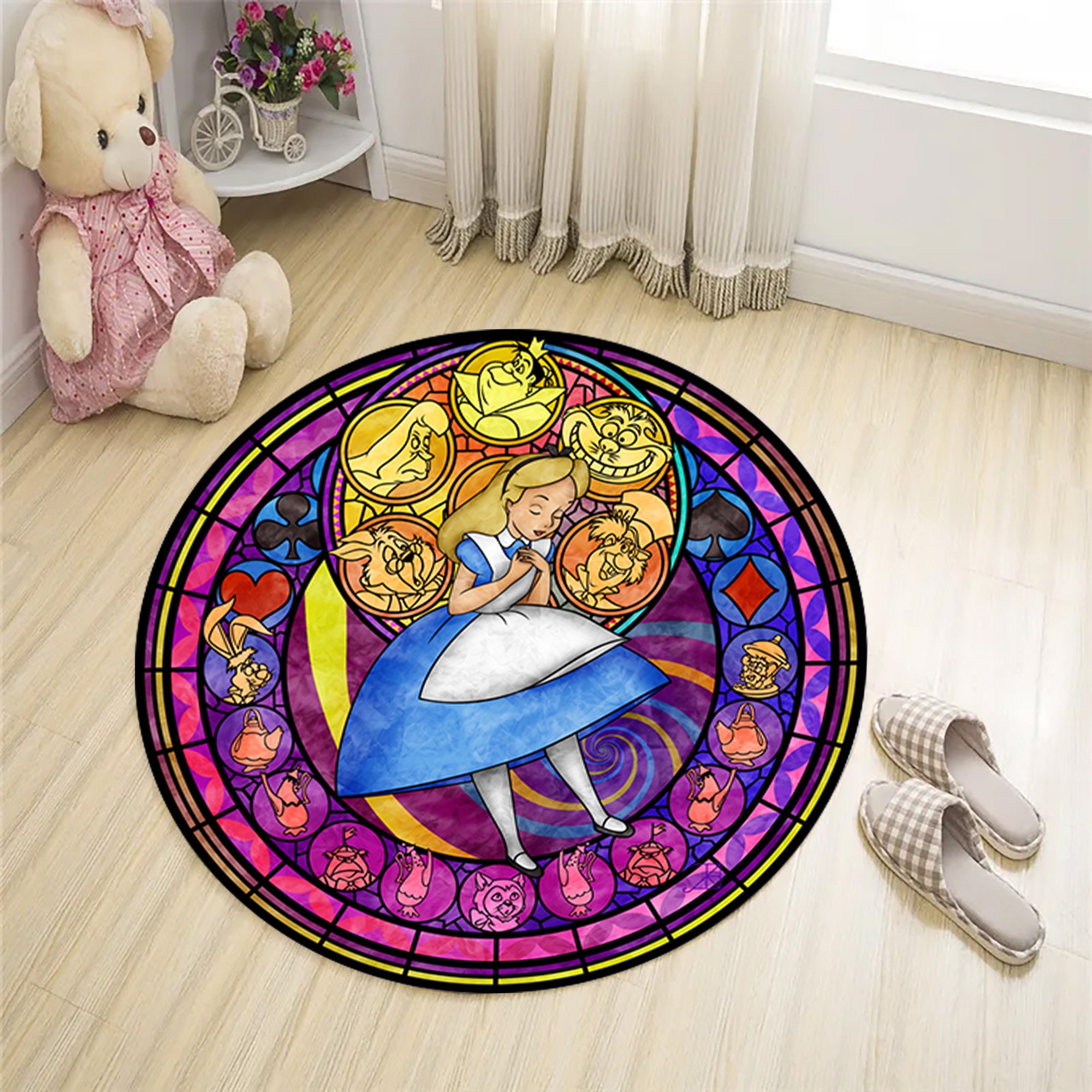 DISNEY Alice in Wonderland Kitchen Room Mat Door Rug Carpet Indoor Japan  E7352