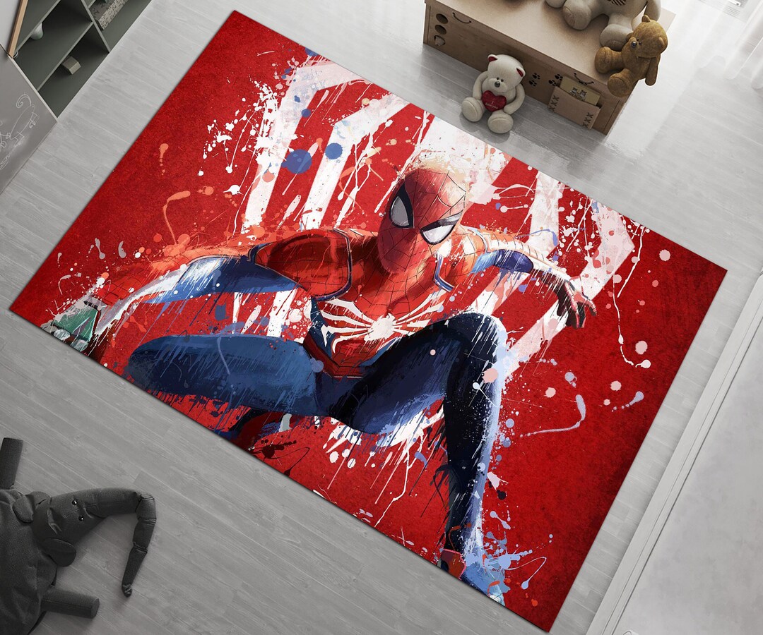 Spiderman Rug Spider Man Rug Superhero Rug Super Hero Rug Etsy