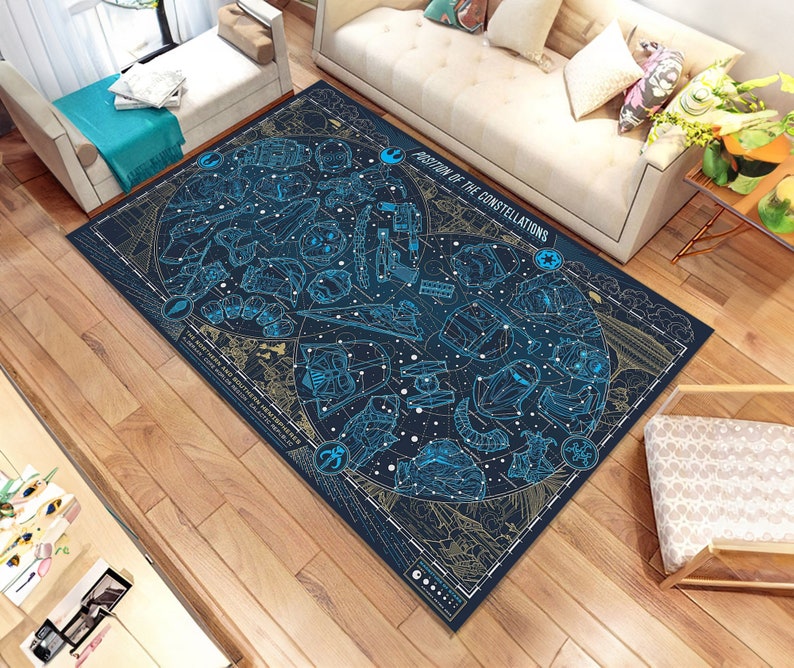 Star Wars Galactic Map Rug: Personalized Space War Decor - Etsy