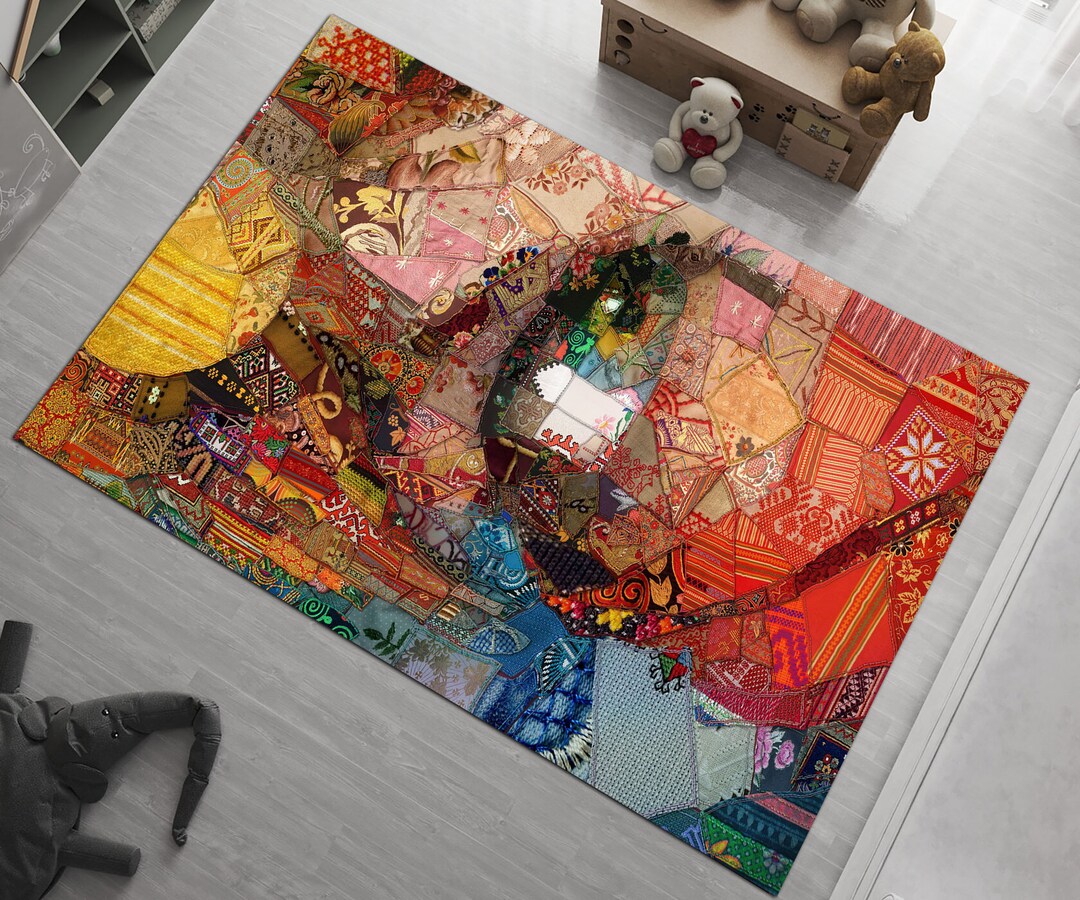 Mosaic Portrait Rug, Traditional Persian Motifs, Custom Rug - Etsy