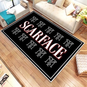 Scarface Rug, Tony Montana Rug, Mafia Rug, Gangster Rug, Lilac Rug,Office Rug,Custom Rug,Popular Rug,Cheap Rug,Living Room,Personalized Gift