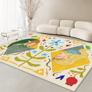Zelda Rug, Twilight Princess Rug, Midna Rug, Princess Zelda Rug, The Legend of Zelda Themed, Majoras Mask Rug, Ocarina Of Time Rug,Kids Room