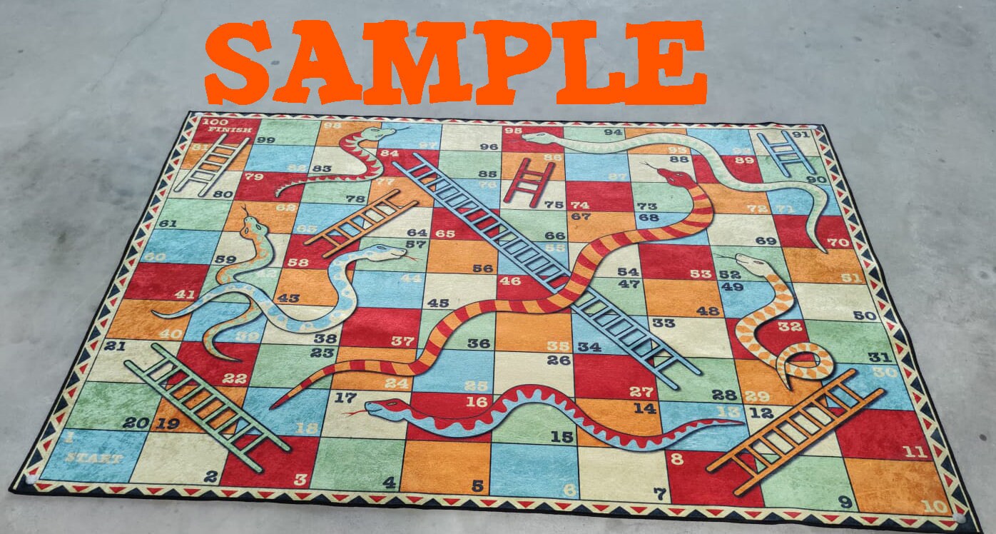 Snake Ladder Rug Snakes and Ladders Rug: Kids Play Mat, Custom Nursery Decor - Etsy ...