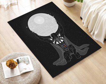 Darth Vader Teppich mit Todesstern-Motiv, Science-Fiction-Teppich
