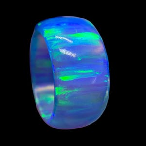 10-MM Solid Opal Ring, Handmade Light Blue Bello Opal Ring, ( Exclusive Item), Gift Idea, Wedding Ring, Engagement Ring, Promise Ring