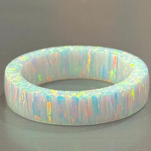 White Snow Solid RIng, Handmade bello Opal Ring, ( Exclusive Item) Gift For Idea, Wedding Ring, Promise Ring, Birthday Gift, Opal Jewlery