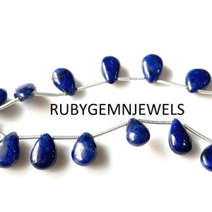 10"Inch Natural Blue Sapphire Faceted Briolettes, Blue Sapphire Pear Beads, AAA+Blue Sapphire Pear Shape, Sapphire Briolettes