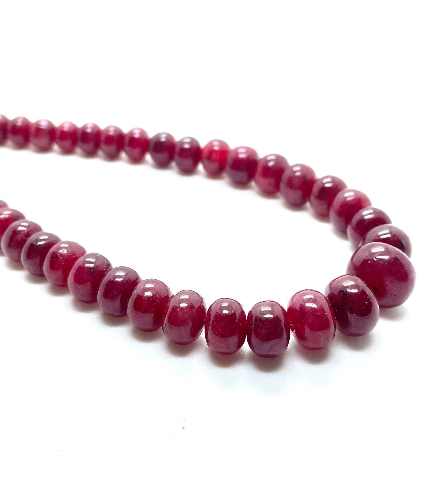Aaaa+quality Ruby Rondelle Smooth Beads, Red Ruby Beaded Beads, Natural ...