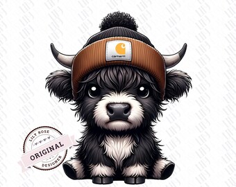 Highland Cow Png, Highland Cow Design, Western Png,Highland Cow Art, Western Sublimation, DTF, POD, Cute Cow Png