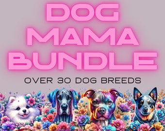 Dog MAMA Bundle Png, Dog Png, Custom Dog Name shirt Png, Glitter Dog Mama Png, Glitter Dog Mom, Dog Lover Png