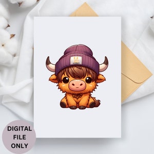 Highland Cow Png, Highland Cow Design, Carhartt Cow, Western Png, Cow Bundle, Highland Cow Art, Western Sublimation,DTG image 4