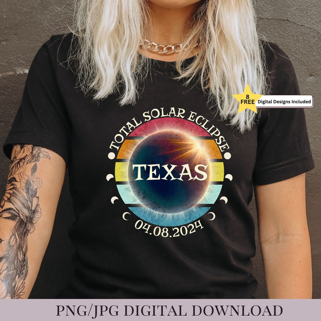 Texas Total Solar Eclipse April 8th 2024 Digital Download,north America ...