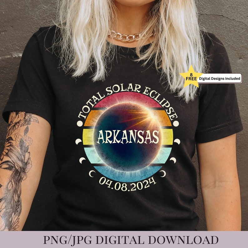 Arkansas Total Solar Eclipse April 8th 2024 Digital Download,north ...