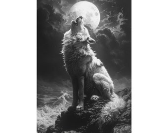 Wolf Art Print - Animal Art - Digital Art - Wall Art