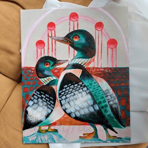 Original Painting: "Eyes on the water" Acrylic on Canvas Board