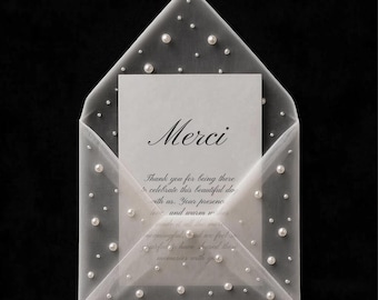Pearl Tulle Envelope Mockup PSD | Wedding Invitation Mockup | Emboss Deboss Card Mockup | Luxury Bridal Stationery Mockup
