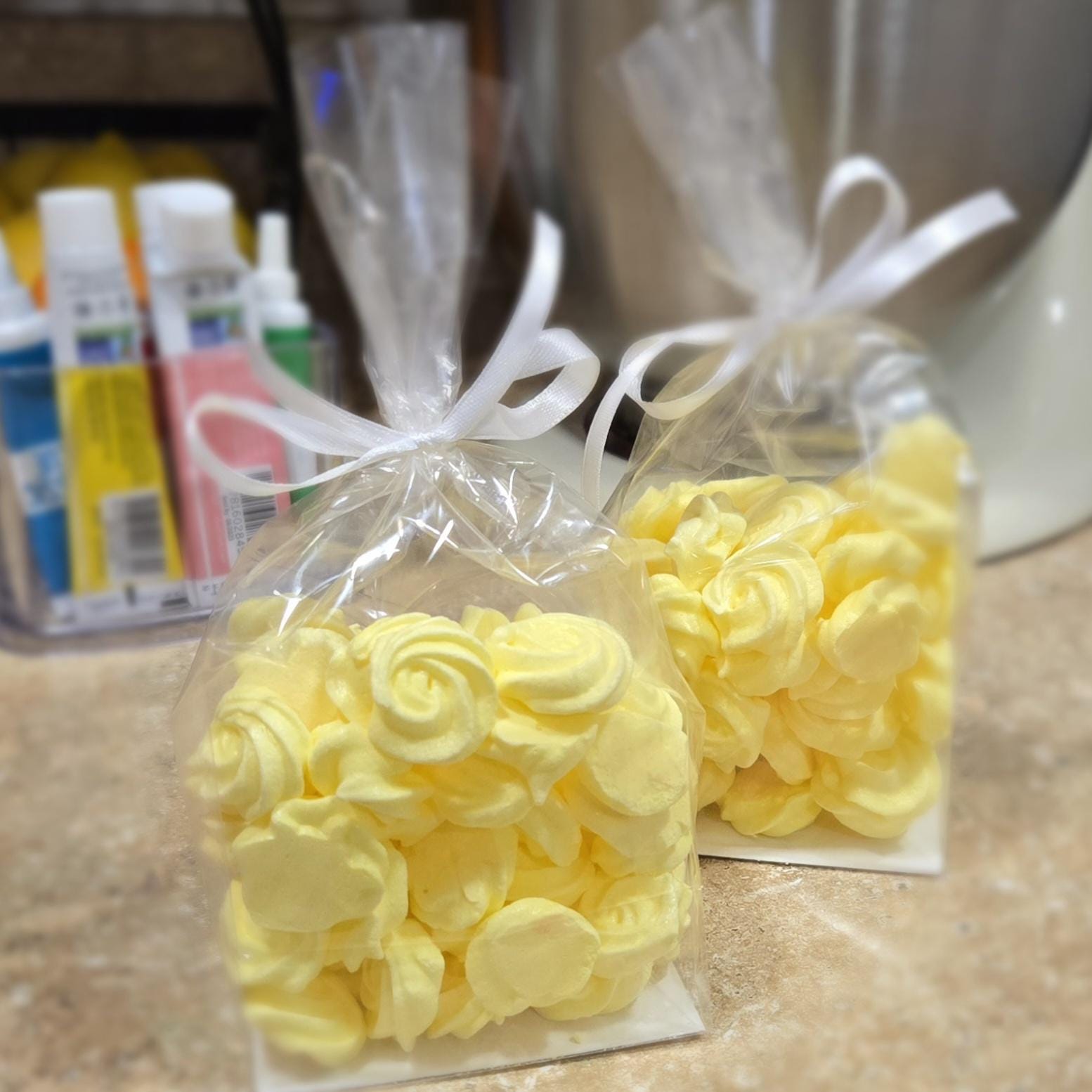 Mini Roses And Cookies Meringue Cookies, 100 Mini Roses (2 Bags), Custom Colors, Homemade ...