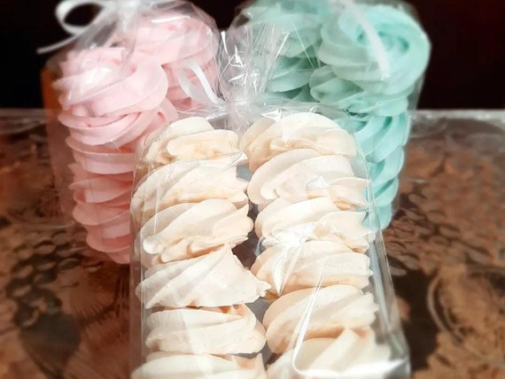Meringue Cookies, one dozen medium roses, homemade sweet treats