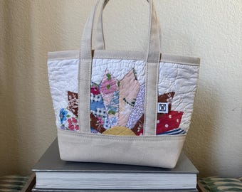 No. 002 Vintage Quilt Canvas Mini Tote Bag | Heritage Collection No. 002