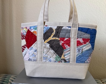 No. 010 Vintage Quilt Canvas Mini Tote Bag | Heritage Collection No. 010