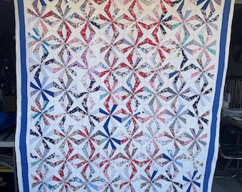 Vintage Quilt – Crazy Star Pattern | 77” x 92”