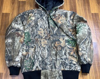 Carhartt Hoodie Realtree Camo Zip up Workwear Not Insulated - Etsy