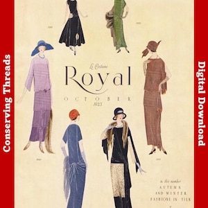 1923 Le Costume Royal October, Pattern Catalog E-book INSTANT DOWNLOAD 1920s Women's and Children's Fashion Magazine, Vol 28, No 1.