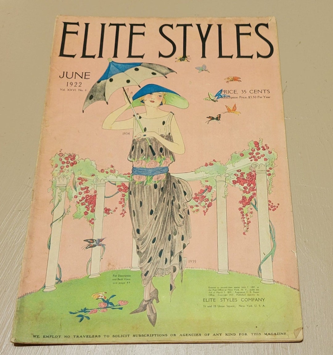 1922 Elite Styles June Original Dressmaker Tailor Fashion Public