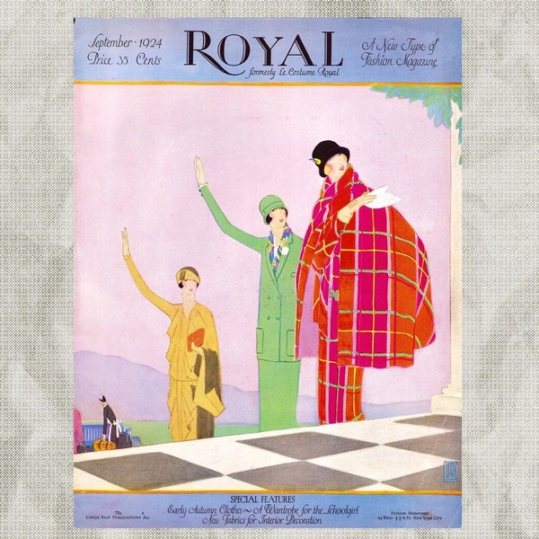 1924 Royal Formerly Le Costume Royal September, Pattern Catalog E-book DOWNLOAD Women's and Children's Fashion Magazine, Vol 28, No 12.