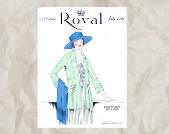 1921 Le Costume Royal July, Pattern Catalog E-book INSTANT DOWNLOAD 1920s Women's and Children's Fashion Magazine, Vol 25, No 10.