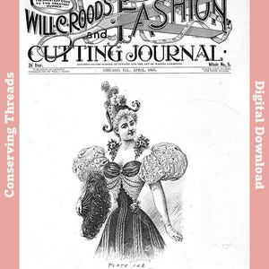 Revista de moda y corte de Will C Rood, abril de 1895, vol. 2, n.° 1. Libro electrónico. DESCARGA INSTANTÁNEA.