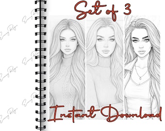 Herbst Muse Malvorlagen | Gemütliches Beauty Line Art Set | Herbstliche Färbung
