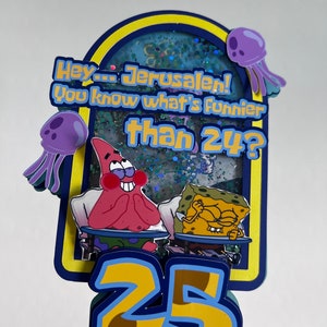 You know whats funnier than 24? Custom Cake Topper Shaker. Party Favors. Cupcake Toppers.