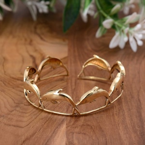 Fisch Manschette verstellbares Armband, Sealife einzigartiges Armband verstellbarer Armreif, Goldfaust Armband für den täglichen Gebrauch.