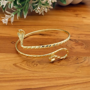 Brass snake armlet bracelet for women, snake tribal armlet bohemian bracelet, Boho adjustable armlet jewellery,snake upper arm bracelet.