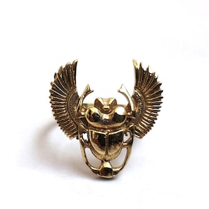 Ancient Egypt scarab beetle Ethnic brass Ring, Gold Scarab Beetle Ring, hippies bohemian ring, festival special gift