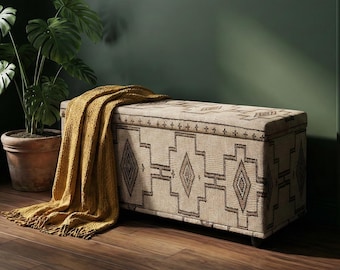 Brown storage, Amazing organizer, End of bed bench, Handmade storage, Corner bench, Bright bench, Coffee table bench, Stylish storage, RS 47