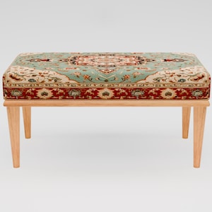 Elegant seating bench, Comfortable handmade bench, Retro ottoman bench, Wooden bench, Aztec bench, Regular bench, Luxury bench, RSB 9
