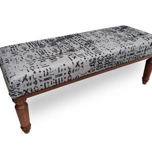 Handmade bench, Entryway bench, Upholstered bench, Dressing table bench, Hallway bench, Piano bench, Bedroom Bench, Retro Bench, RSB GRAY