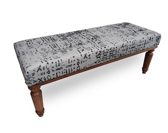 Handmade bench, Entryway bench, Upholstered bench, Dressing table bench, Hallway bench, Piano bench, Bedroom Bench, Retro Bench, RSB GRAY