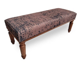 Bedroom bench, Handmade bench, Dining table bench, Upholstered bench, Ottoman bench, Porch bench, Entryway bench, Accent bench, RSB PINK