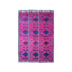 soft stair rug, handmade runner rug, stair mat rug, non slip step mat, vintage print, eco friendly rug, bohemian rug, mini oushak rug, RS 99