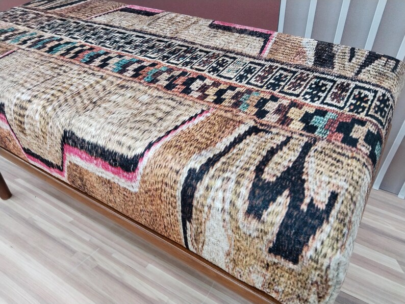 Handmade furniture, Ottoman bench, End of bed bench, Upholstered bench, Living room bench, Sitting bench, Hallway bench, Piano bench, RSB 50
